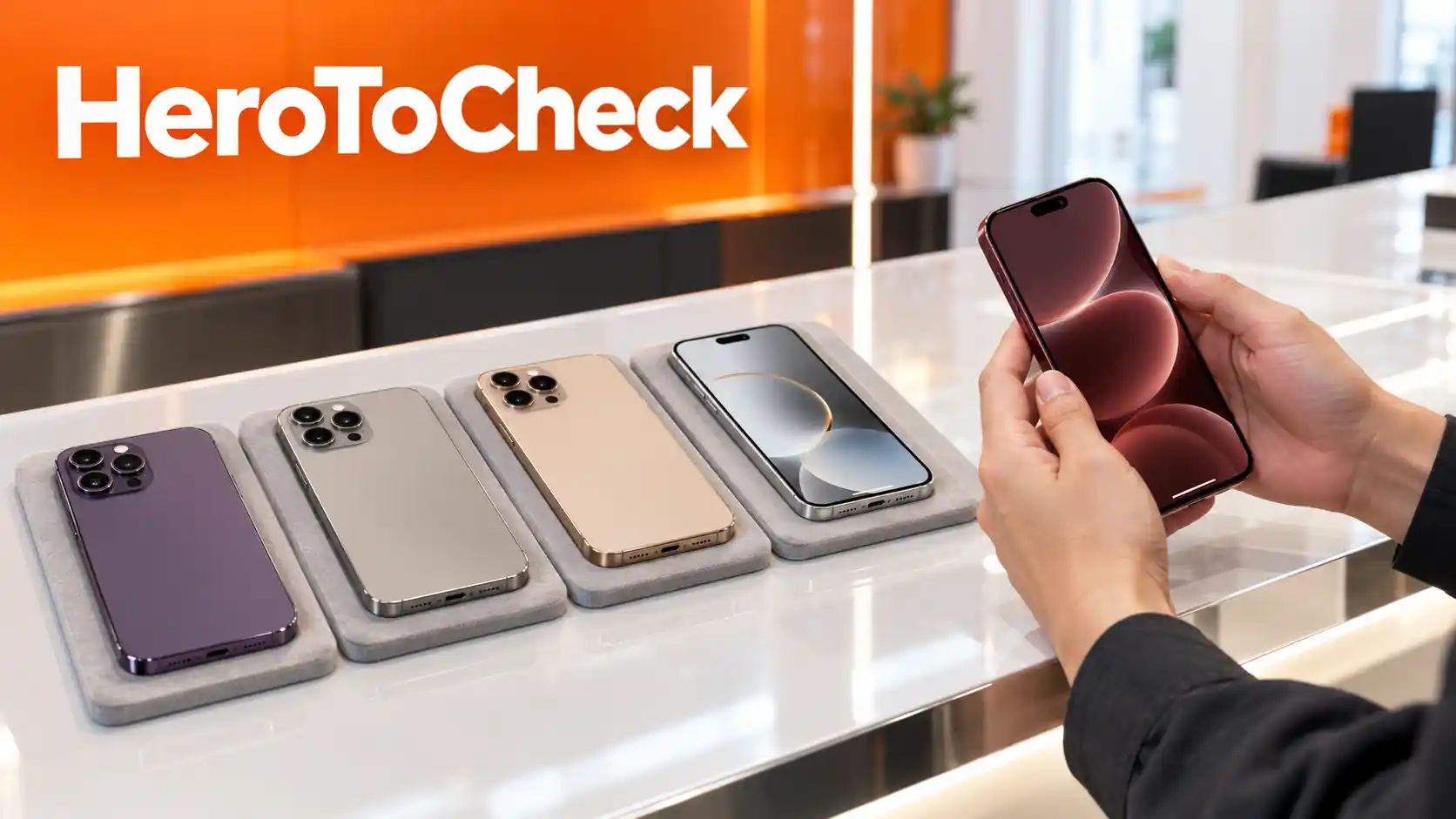 ภาพประกอบข้อมูลประเมินและรับฝาก iPhone บน HeroToCheck พร้อมการตรวจสภาพอุปกรณ์