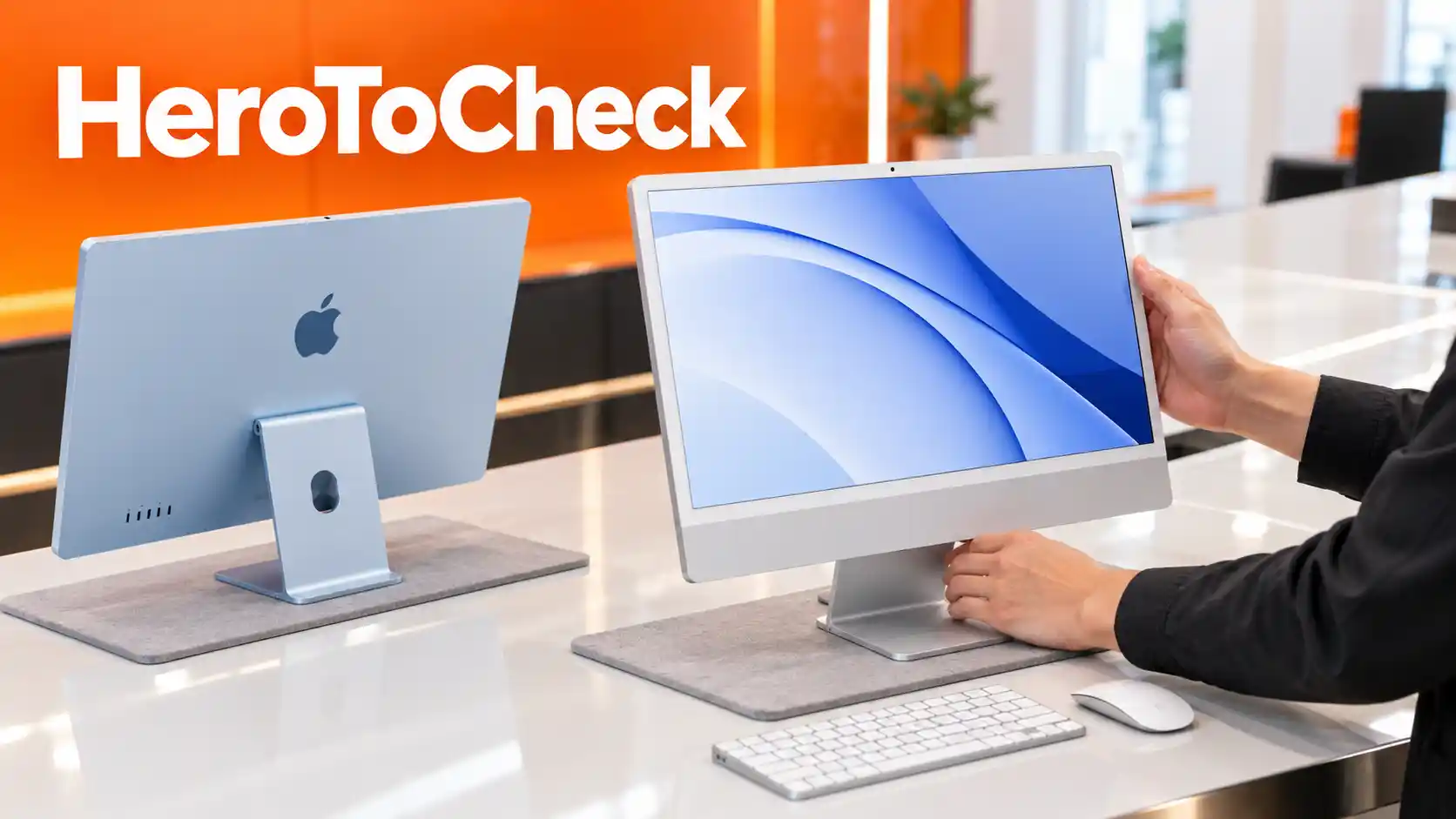ภาพประกอบข้อมูลประเมินและรับฝาก iMac บน HeroToCheck พร้อมการตรวจสภาพอุปกรณ์