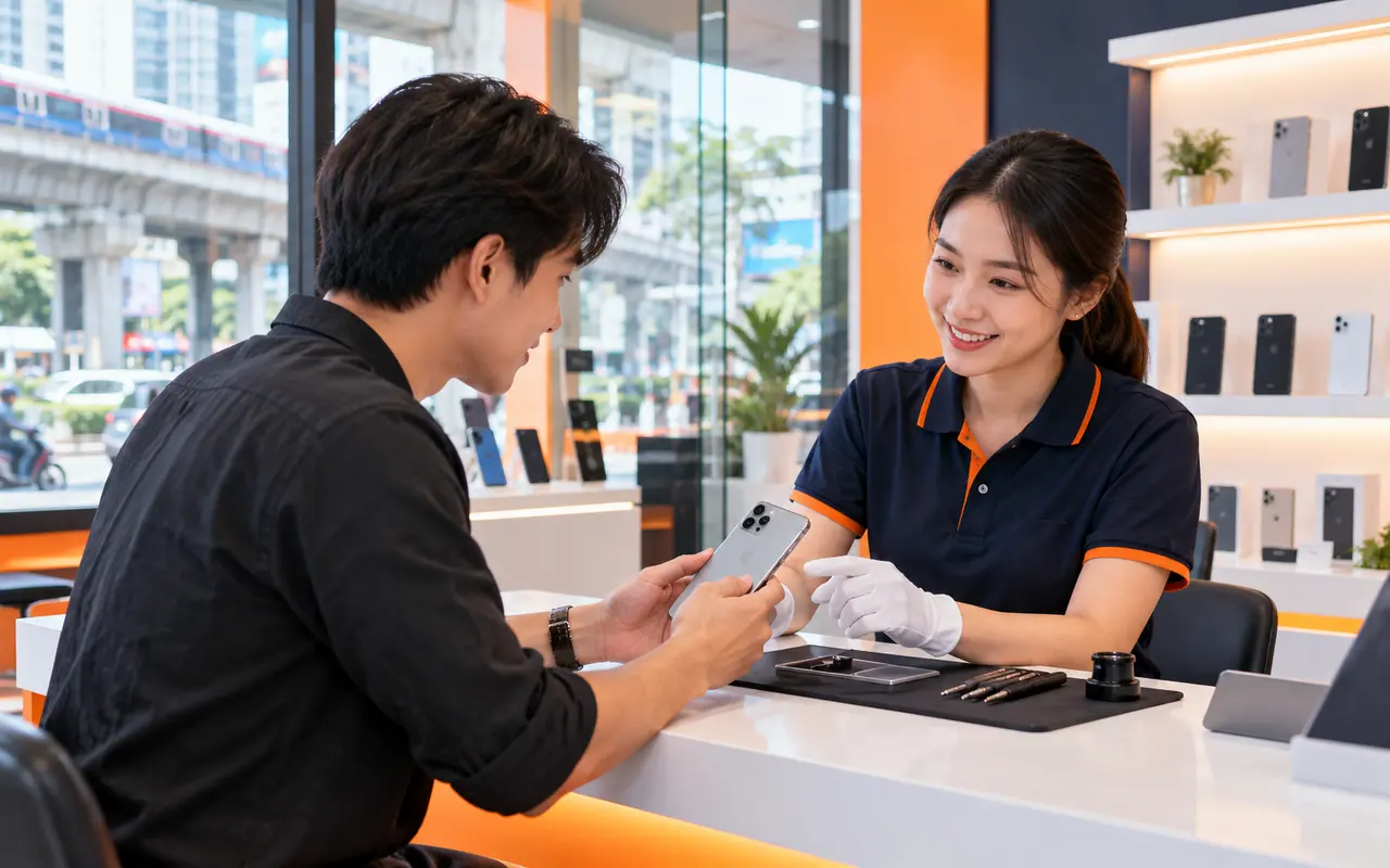 ร้านรับซื้อ iPhone ใกล้ฉัน ตรวจสภาพและประเมินราคาเครื่องมือสอง